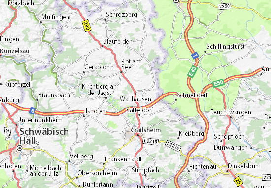 Karte Stadtplan Wallhausen