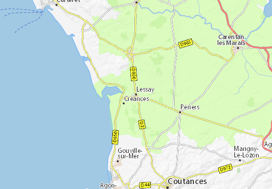 Karte Stadtplan Lessay