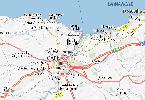 Kaart Plattegrond Blainville-sur-Orne