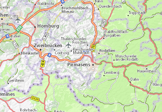 Karte Stadtplan Höheischweiler