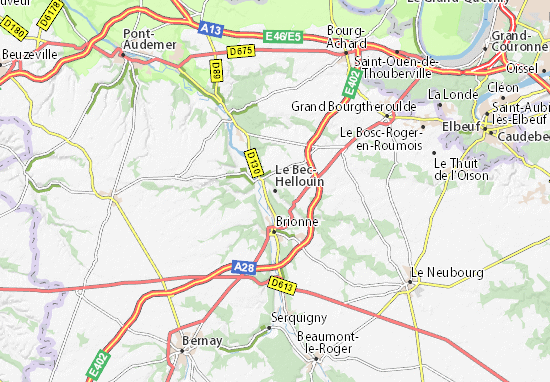 Karte Stadtplan Le Bec-Hellouin