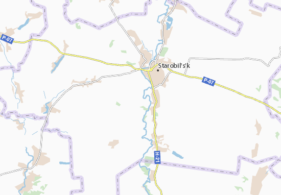 Karte Stadtplan Tytarivka