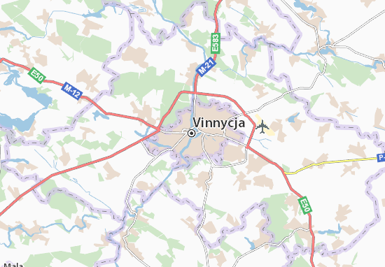 Karte Stadtplan Vinnycja