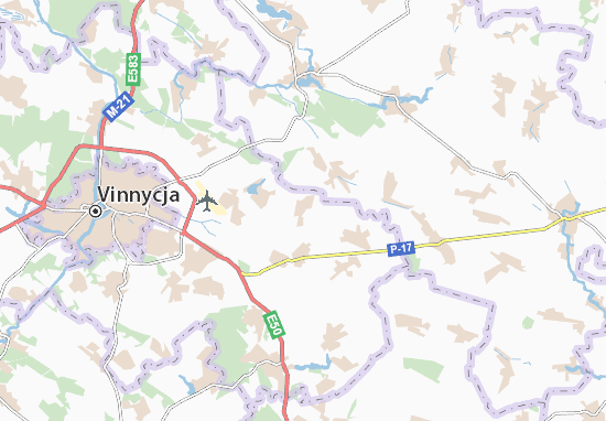 Karte Stadtplan Velyki Krushlyntsi