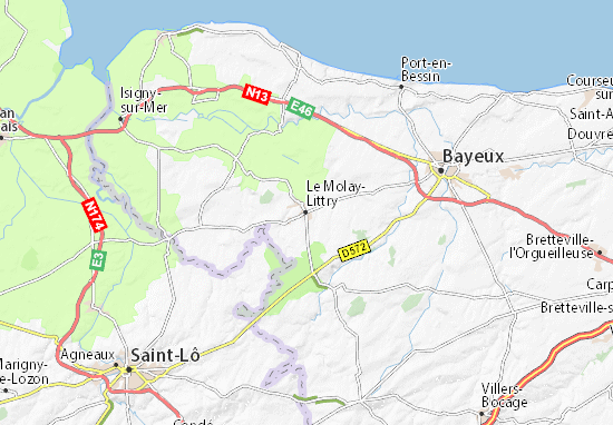 Karte Stadtplan Le Molay-Littry