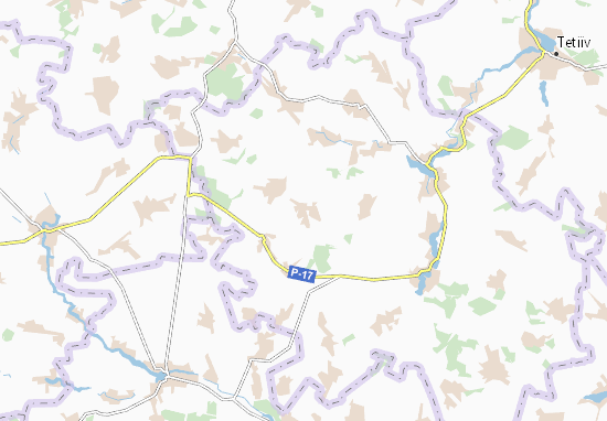 Kaart Plattegrond Velyka Rostivka