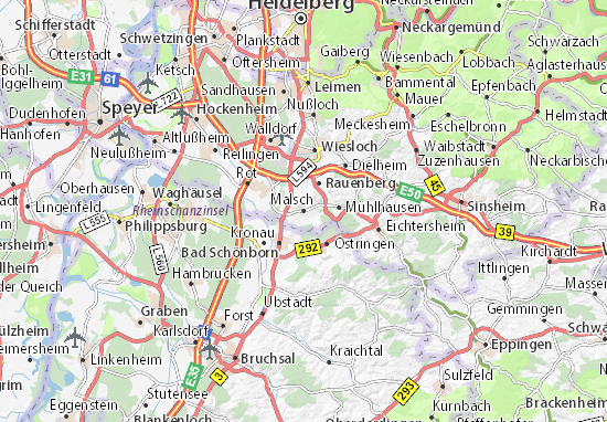 Karte Stadtplan Malsch