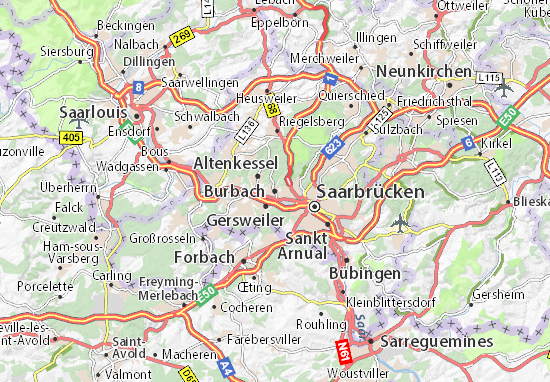 Mapa Burbach