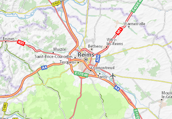 Carte-Plan Reims