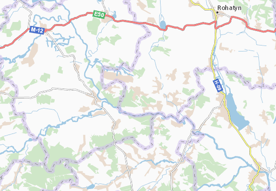 Karte Stadtplan Vyshniv