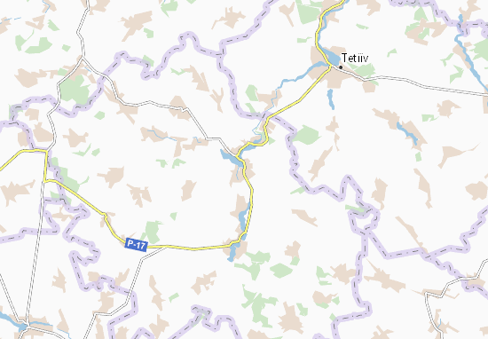 Kaart Plattegrond Novozhyvotiv
