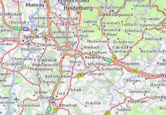 Kaart Plattegrond Rauenberg