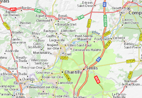 Verneuil-en-Halatte Map