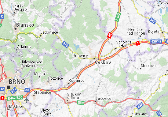 Karte Stadtplan Drnovice