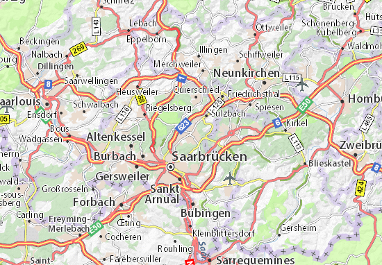 Karte Stadtplan Dudweiler