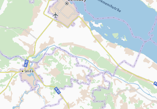 Karte Stadtplan Nechaivka
