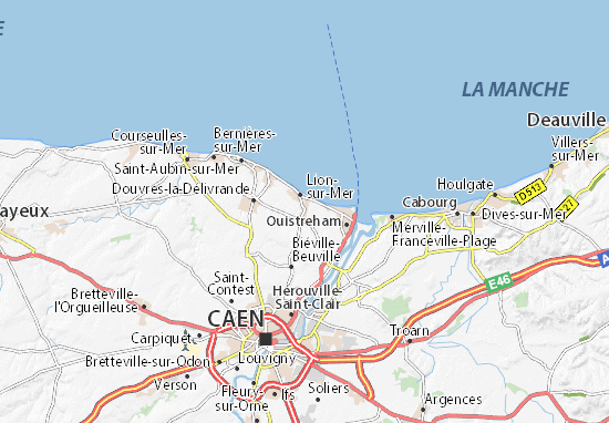 Karte Stadtplan Hermanville-sur-Mer