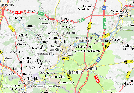 Karte Stadtplan Villers-Saint-Paul