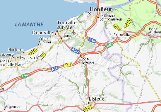 Pont-l&#x27;Évêque Map