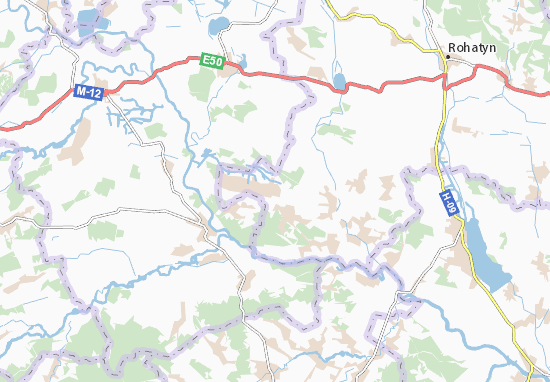 Mapa Plano Lukovets&#x27;-Vyshnivs&#x27;kyi