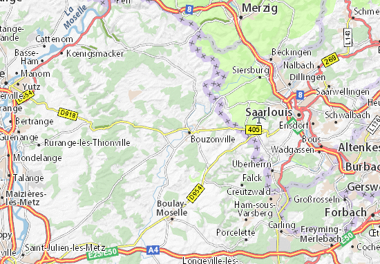 Karte Stadtplan Bouzonville