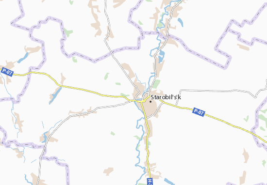 Karte Stadtplan Pidhorivka