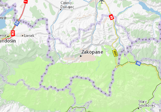 Karte Stadtplan Zakopane