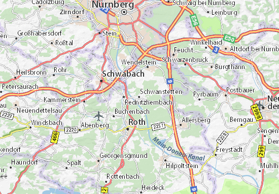 Karte Stadtplan Schwanstetten