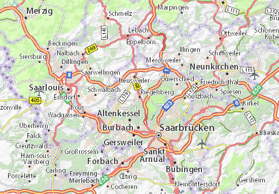 Karte Stadtplan Riegelsberg