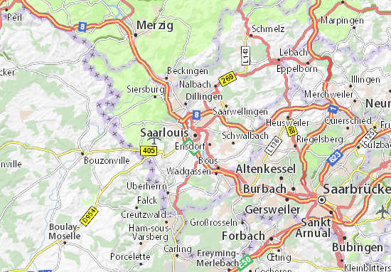 Karte Stadtplan Saarlouis