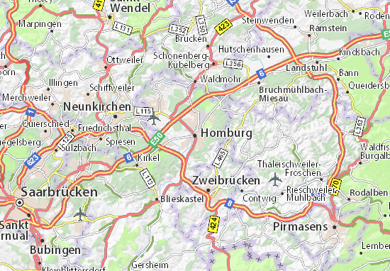 Karte Stadtplan Homburg