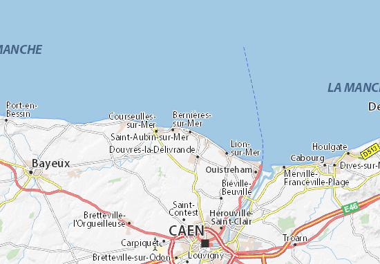Carte-Plan Saint-Aubin-sur-Mer