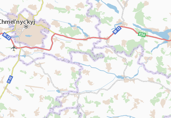 Karte Stadtplan Bohdanivtsi