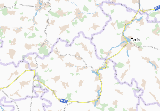 Karte Stadtplan Skomoroshky