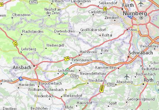 Karte Stadtplan Heilsbronn
