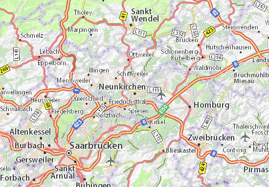 Carte-Plan Neunkirchen