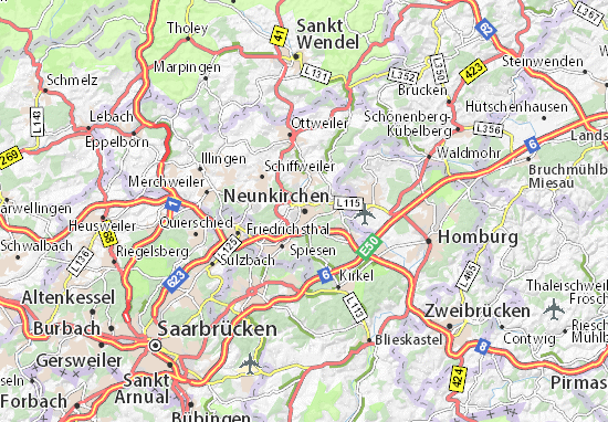 Kaart Plattegrond Neunkirchen