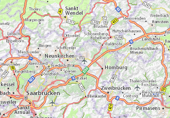 Karte Stadtplan Bexbach