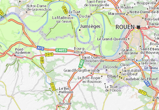 Mapa Bourg-Achard