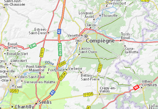 Kaart Plattegrond Lacroix-Saint-Ouen