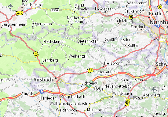 Karte Stadtplan Bruckberg