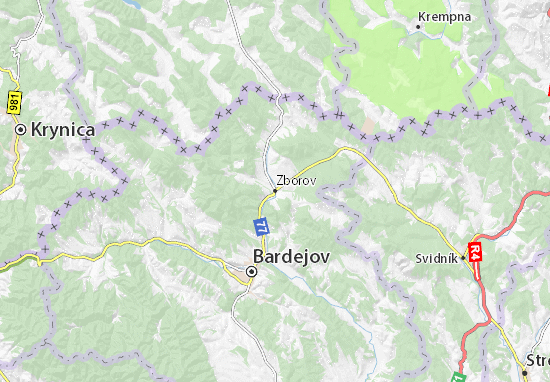 Karte Stadtplan Zborov