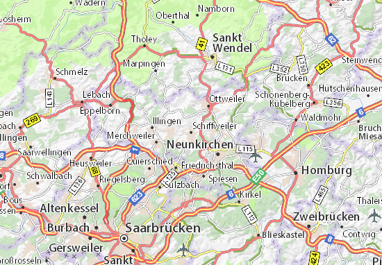 Schiffweiler Map