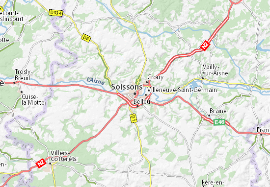 Karte Stadtplan Soissons