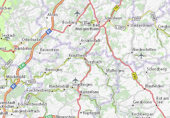 Kaart Plattegrond Dörzbach