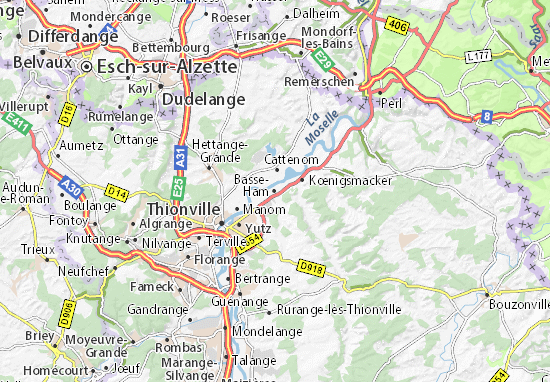 Karte Stadtplan Basse-Ham