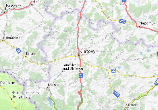Kaart Plattegrond Klatovy