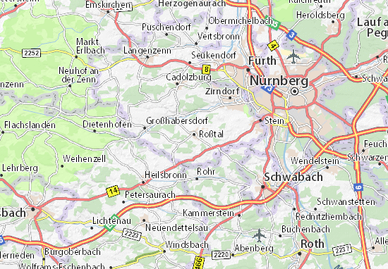 Karte Stadtplan Roßtal