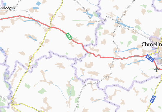 Karte Stadtplan Pavlykivtsi