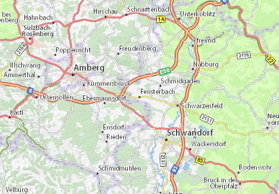 Karte Stadtplan Fensterbach